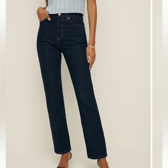 Reformation Denim - Reformation Cynthia High Rise Straight Jeans